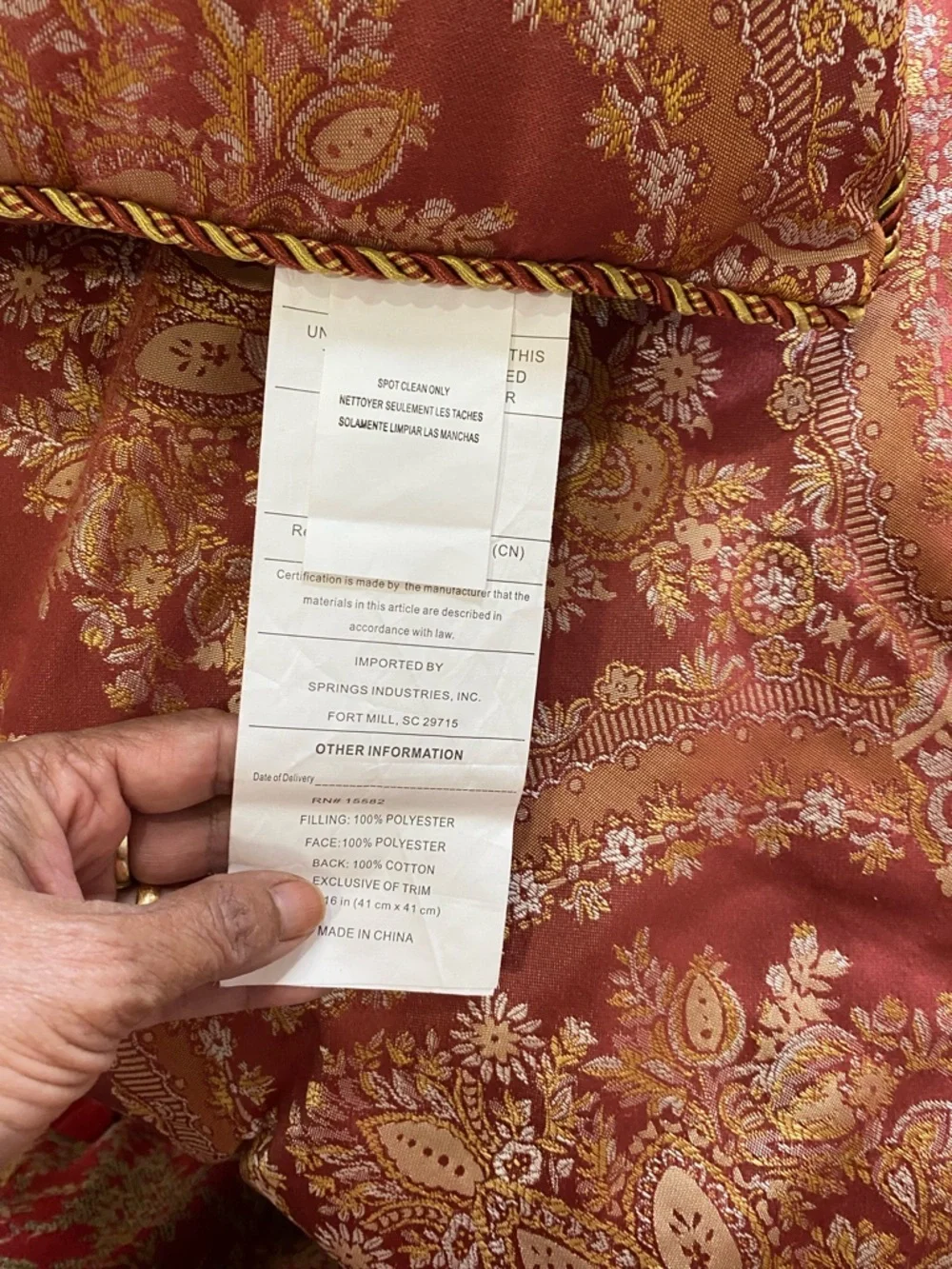 Classic Red and Gold Damask Comforter - Timeless Home Bedding